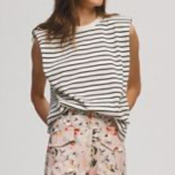 Maeve Striped Muscle Tee -- size XL -- Anthropologie - Picture 4 of 4